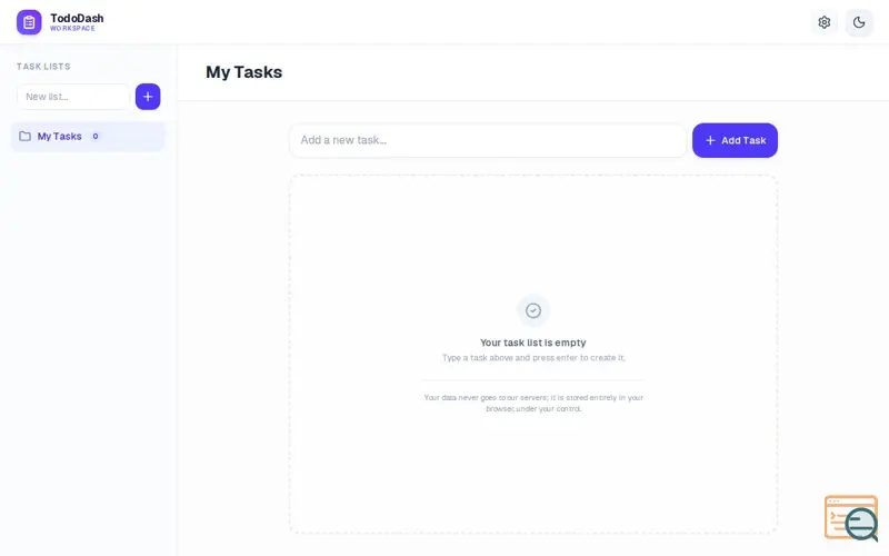 Screenshot of TodoDash