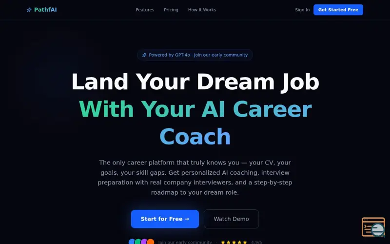 Screenshot of PathfAI — Your AI Career Coach