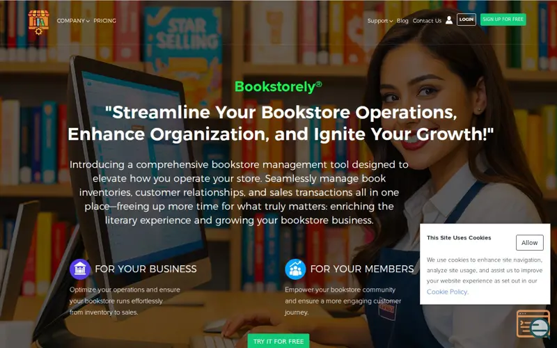 Screenshot of Bookstorely