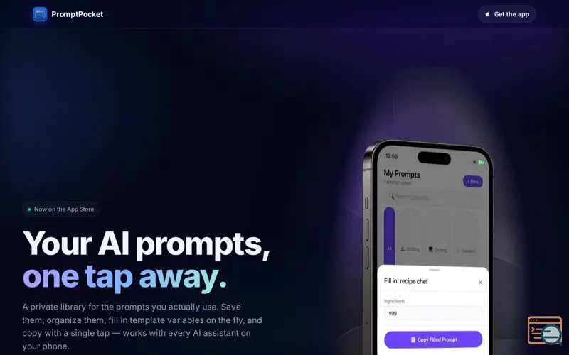 Screenshot of PromptPocket
