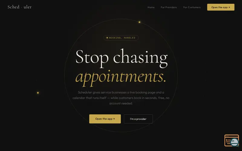 Screenshot of Scheduler