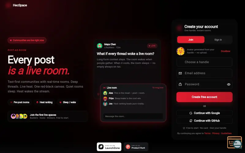 Screenshot of HecSpace