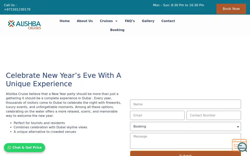 Screenshot of New Year Cruise Party Dubai 
