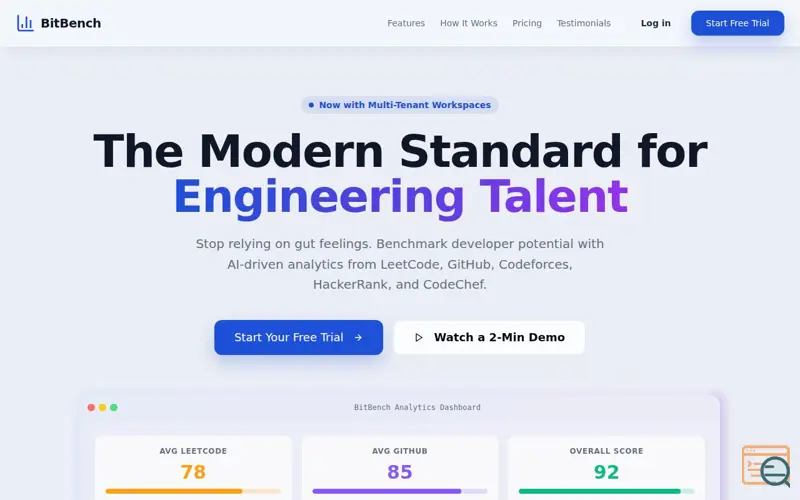 Screenshot of BitBench by Sanixor AI