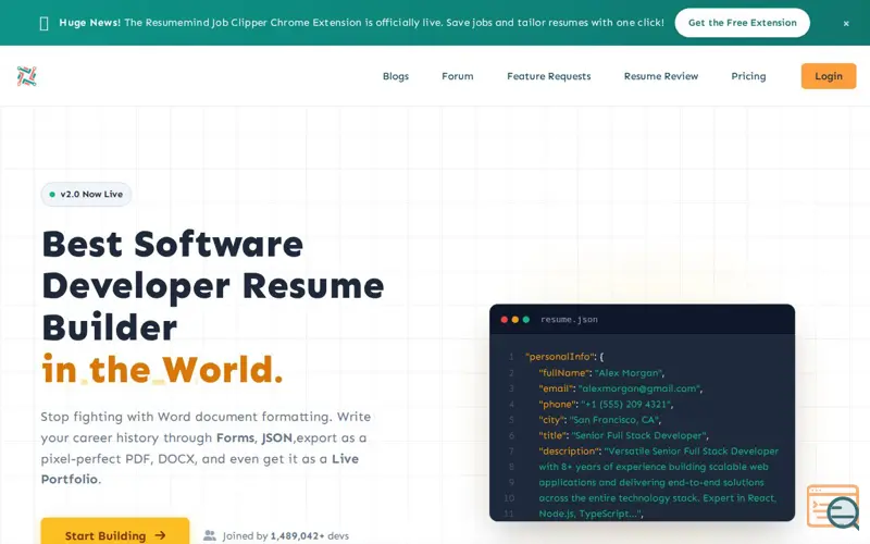 Screenshot of Resumemind