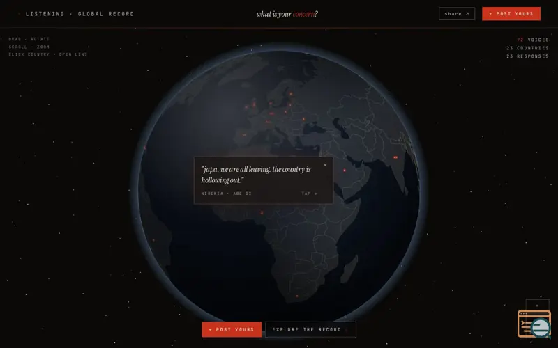 Screenshot of what is your concern?