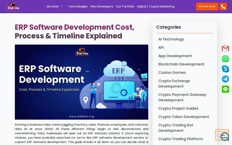 Screenshot of ERP Software Development