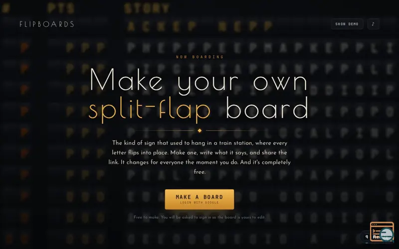 Screenshot of Drop Flap Boards for All