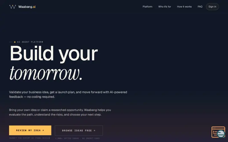 Screenshot of Submit Ideas, Browse, Get AI Scored