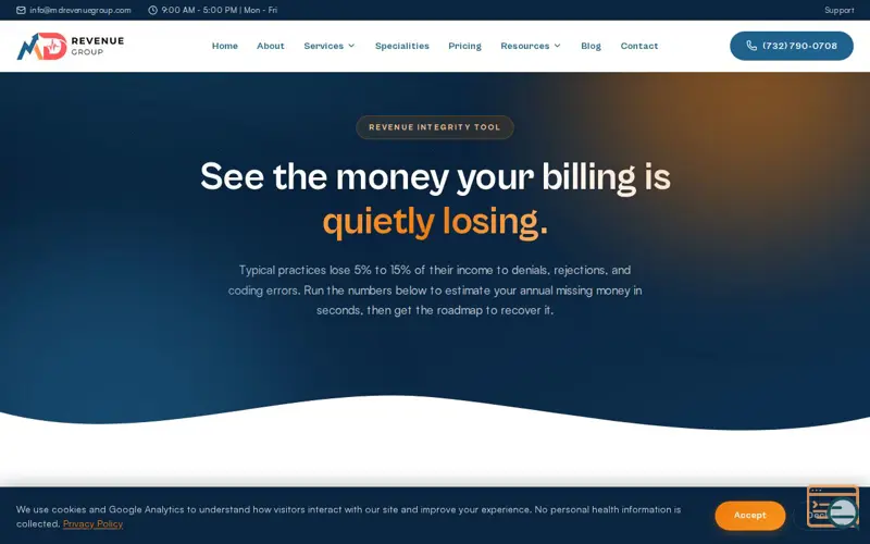 Screenshot of MD Revenue Group