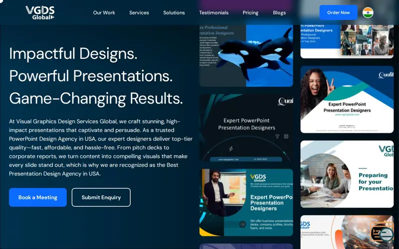 Screenshot of PowerPoint Design Company