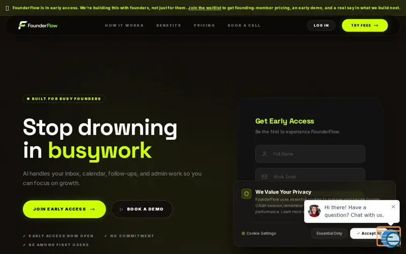Screenshot of FounderFlow