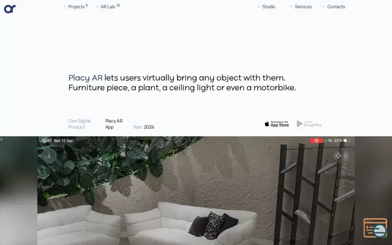 Screenshot of Placy AR App 