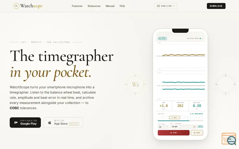Screenshot of WatchScope