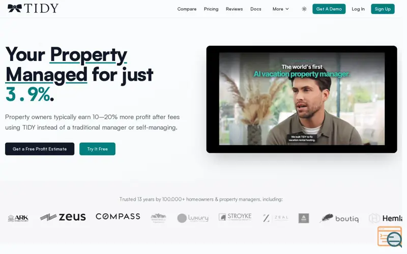 Screenshot of TIDY - AI Property Manager