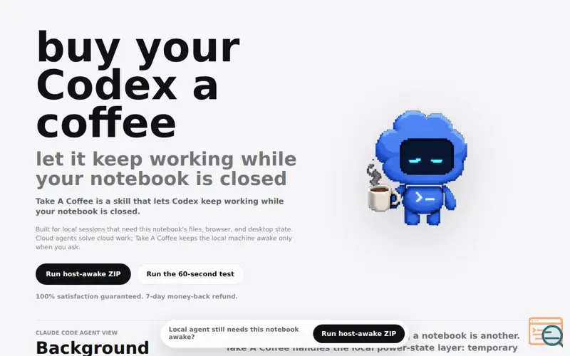 Screenshot of Take A Coffee