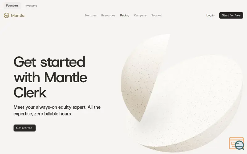 Screenshot of Mantle Clerk