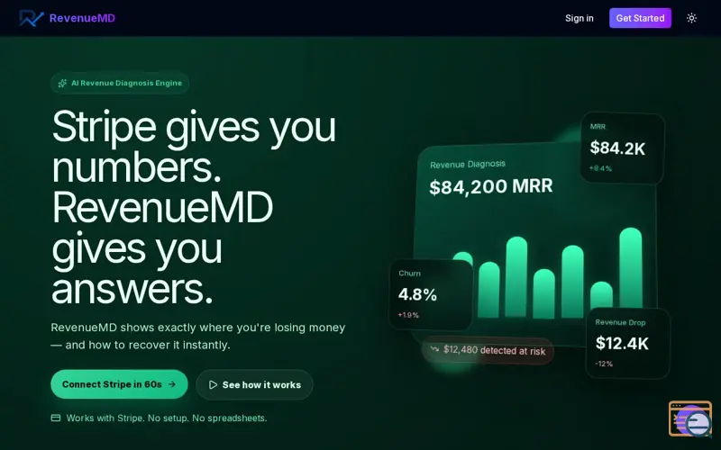 Screenshot of RevenueMD - Revenue Intelligence
