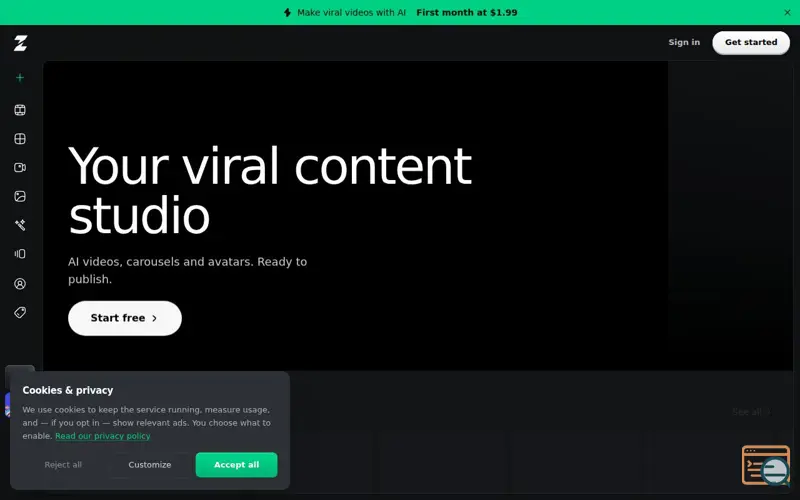 Screenshot of Zevor AI