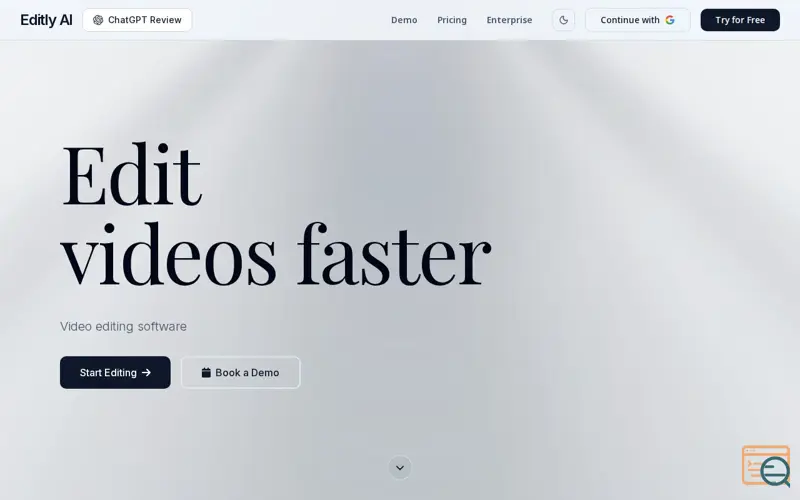 Screenshot of Editly AI