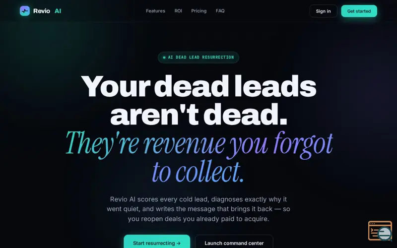 Screenshot of Revio — Revenue Intelligence AI