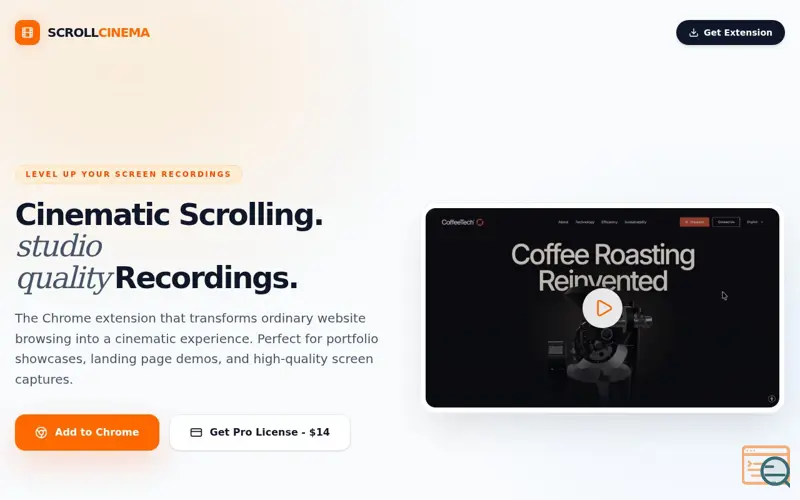 Screenshot of ScrollCinema