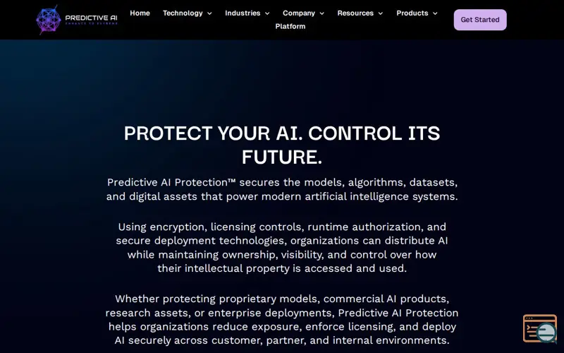 Screenshot of Predictive AI Protection