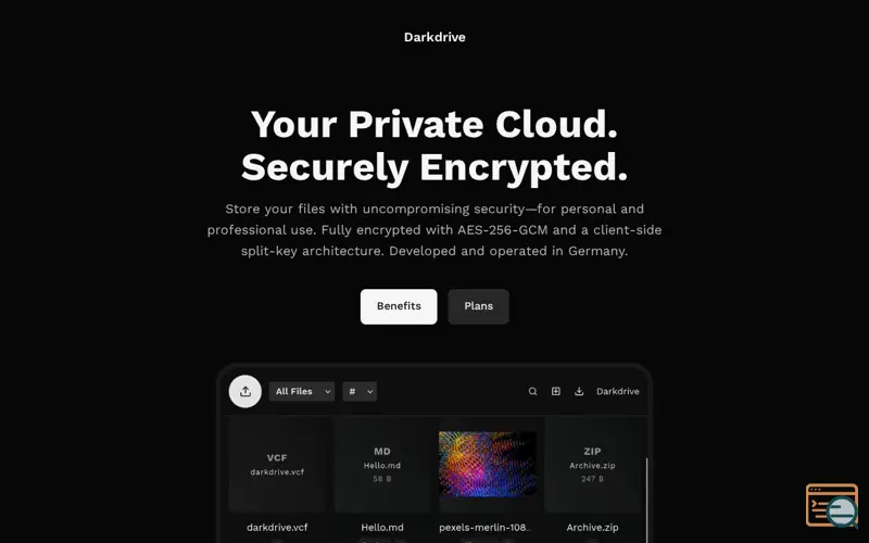 Screenshot of Darkdrive