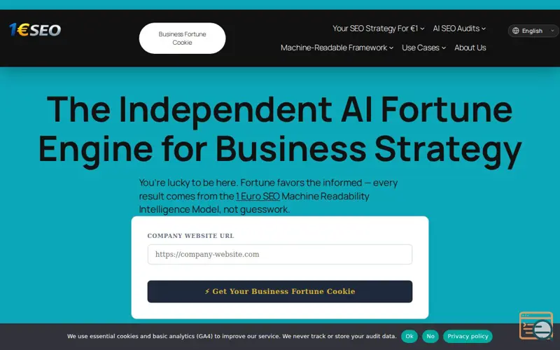 Screenshot of Business Fortune Cookie
