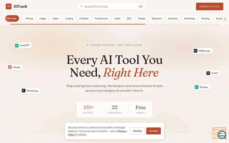 Screenshot of AiVault