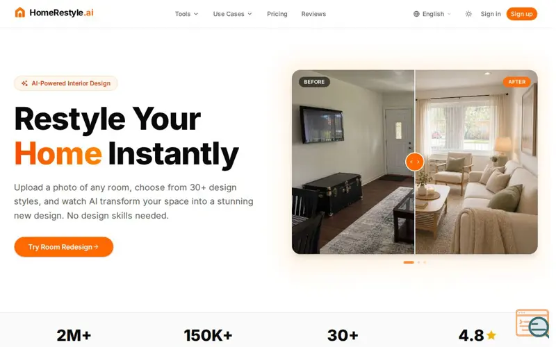 Screenshot of HomeRestyle AI