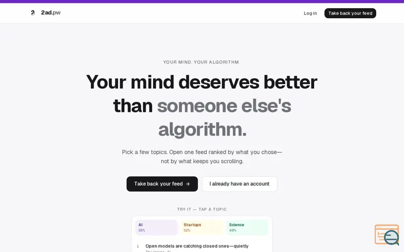 Screenshot of 2ad.pw