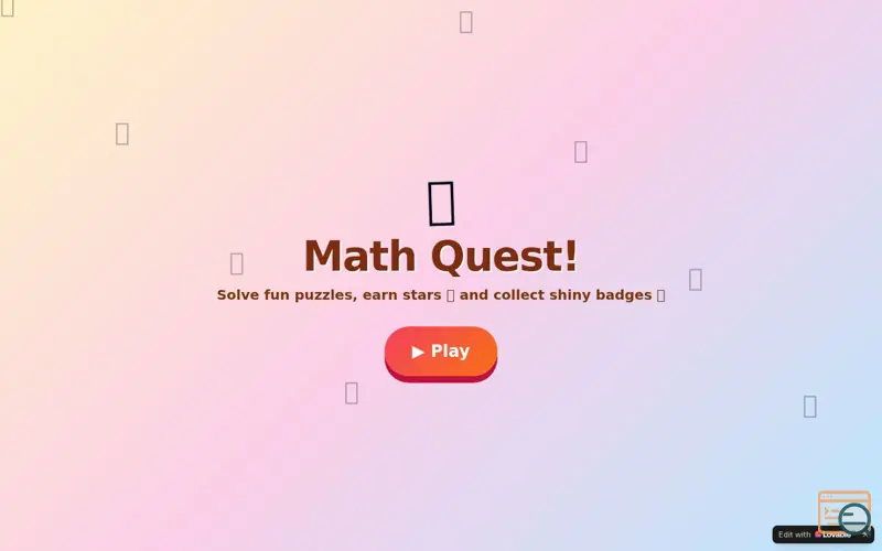 Screenshot of Math Quest