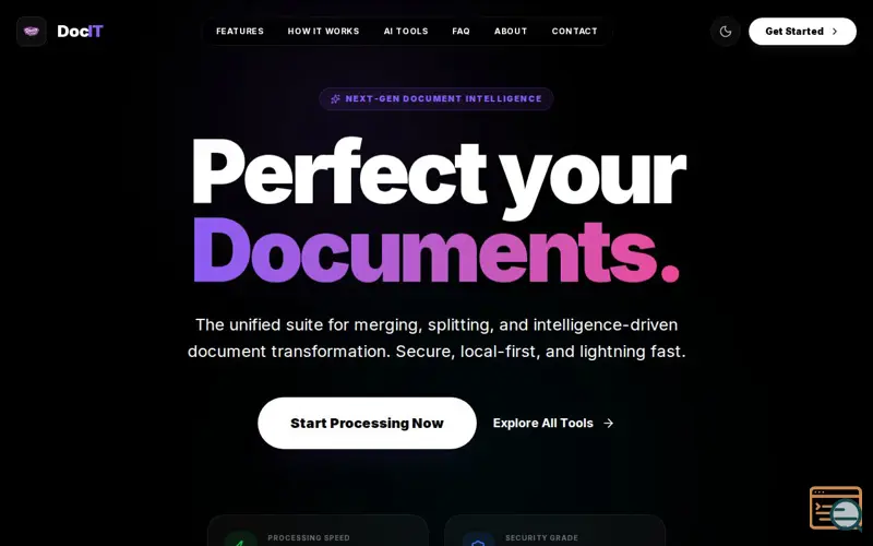 Screenshot of DocIT