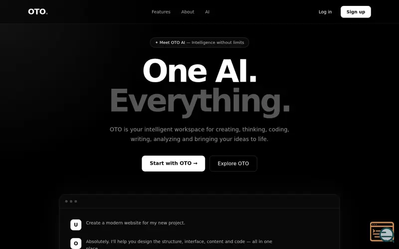 Screenshot of OTO AI
