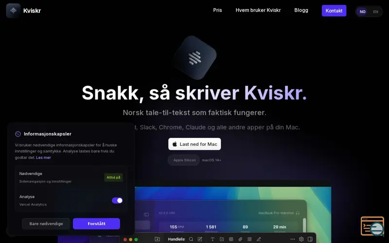 Screenshot of Kviskr