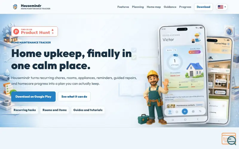 Screenshot of Housemindr