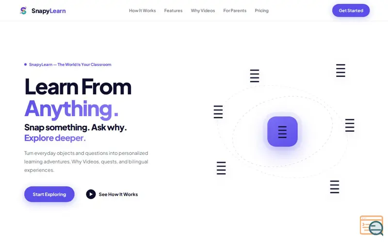 Screenshot of SnapyLearn