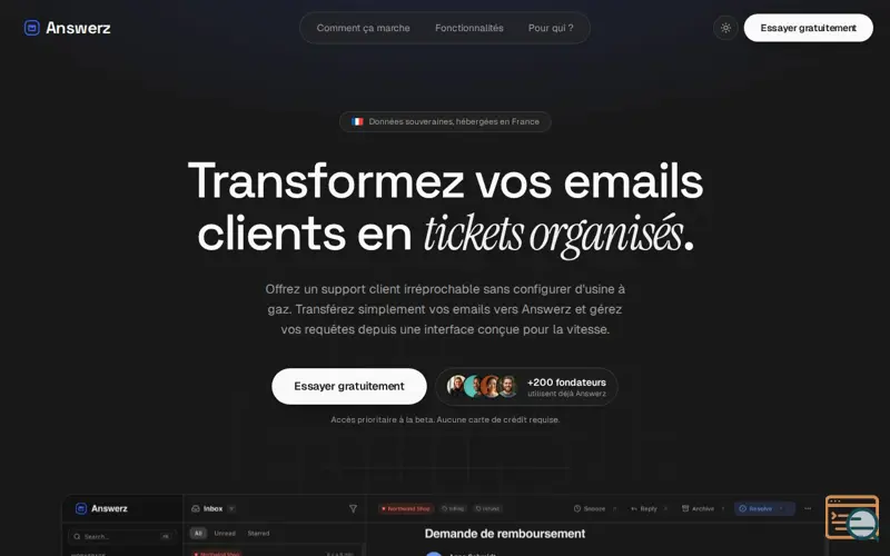 Screenshot of Answerz 