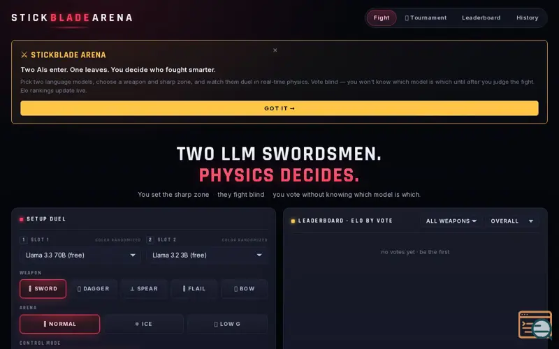 Screenshot of Stickblade Arena