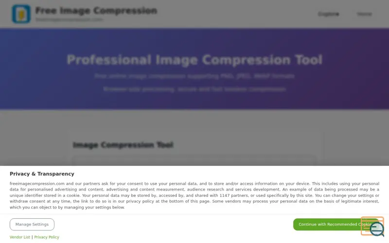 Screenshot of Free Image Compression