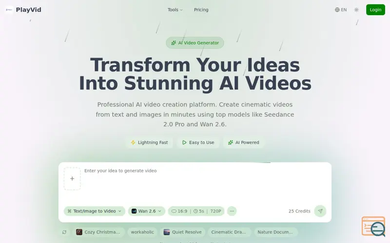 Screenshot of PlayVid
