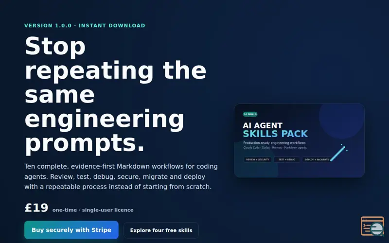 Screenshot of AI Agent Skills Pack