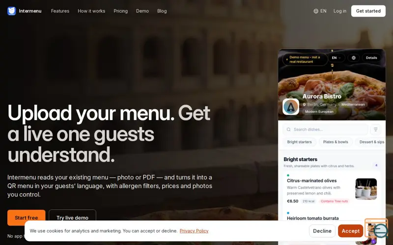 Screenshot of Intermenu