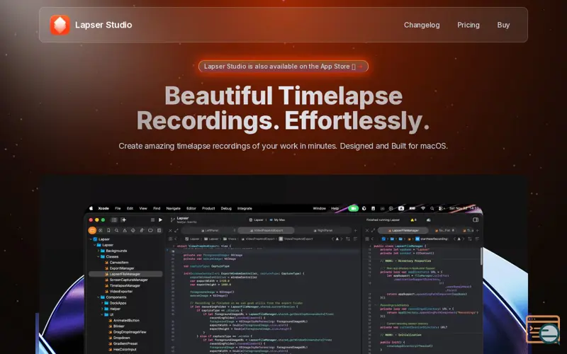 Screenshot of Lapser Studio