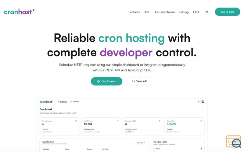 Screenshot of Cron Host