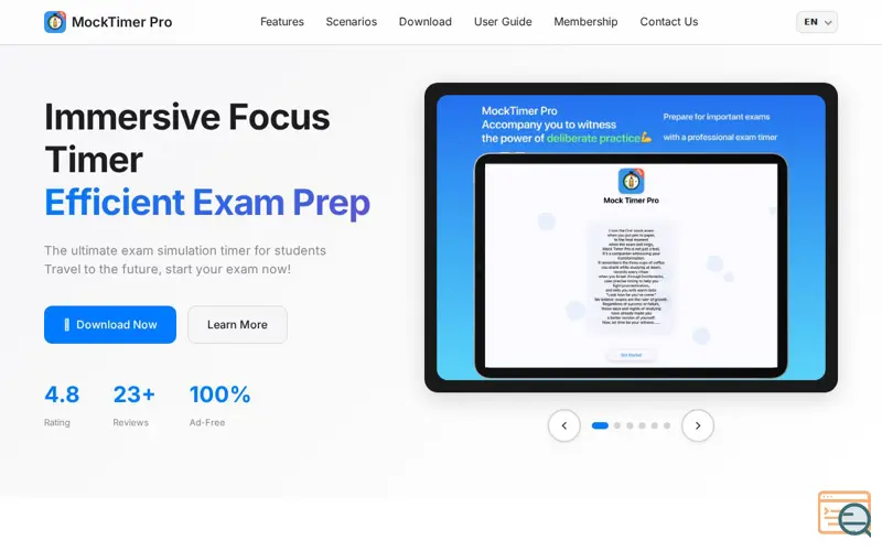 Screenshot of MockTimer Pro — Future Now