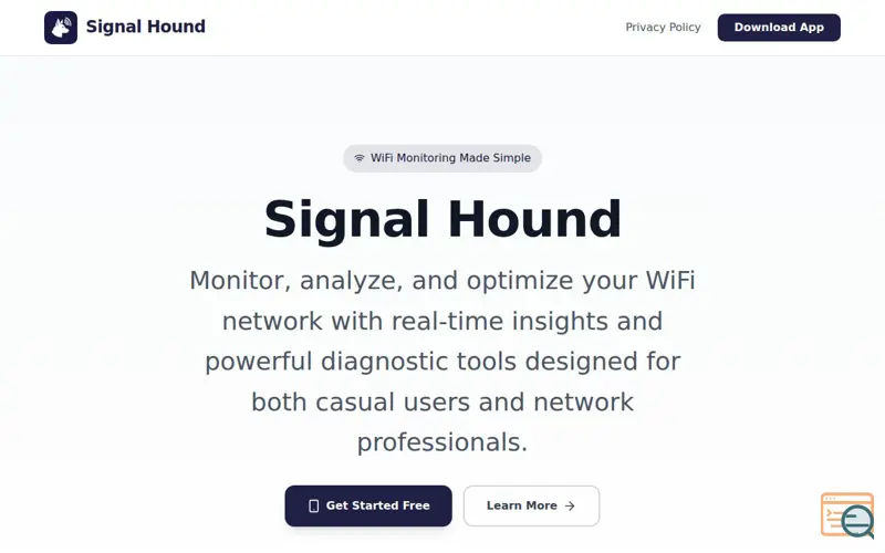 Screenshot of Signal Hound: WiFi Monitor