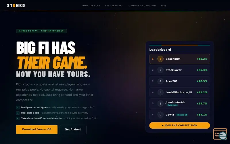 Screenshot of Stonkd