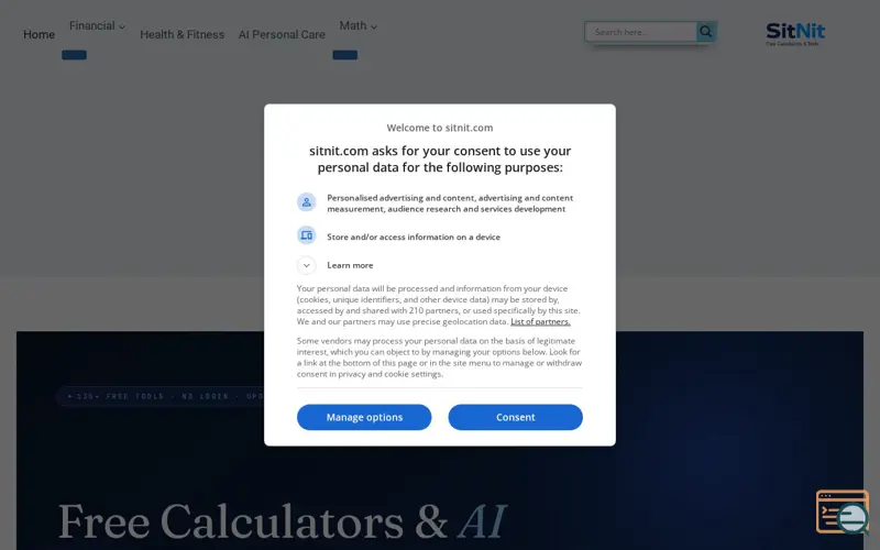 Screenshot of SitNit